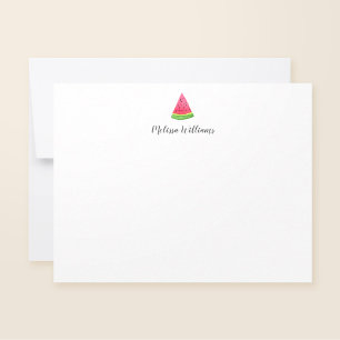 Watercolor Watermelon Personalized Stationery Card