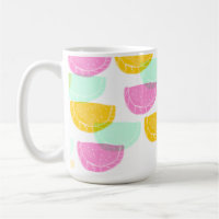 Watercolor Watermelon Pink Green Yellow Pattern
