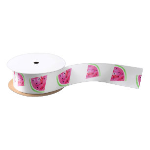 Watercolor Watermelon Satin Ribbon
