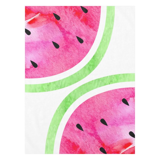 Watercolor Watermelon Tablecloth (Front)