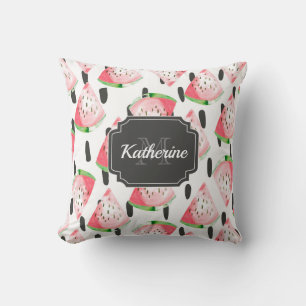 Watercolor Watermelon Throw Pillow