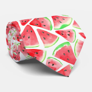 Watercolor watermelon tie