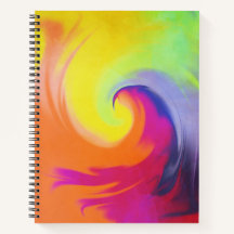 Watercolor Wave - 8.5" x 11" Spiral Notebook
