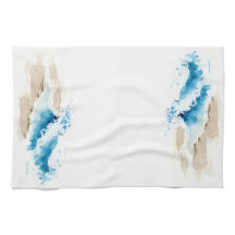 Watercolor wave beach