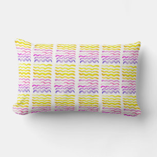 Watercolor Wave Design Pillow