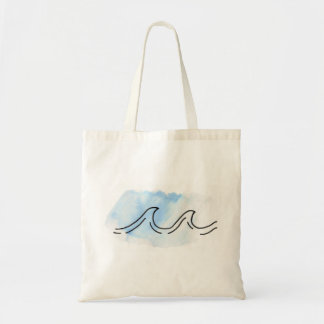 Watercolor Wave Tote Bag