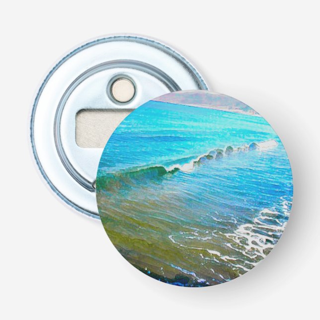 Watercolor Waves Bottle Opener (Front)