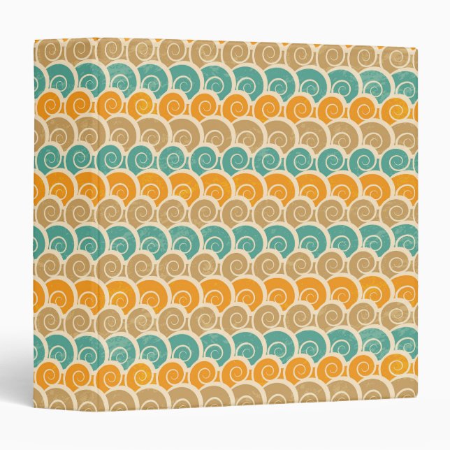 Watercolor Waves Pattern Binder (Front/Spine)