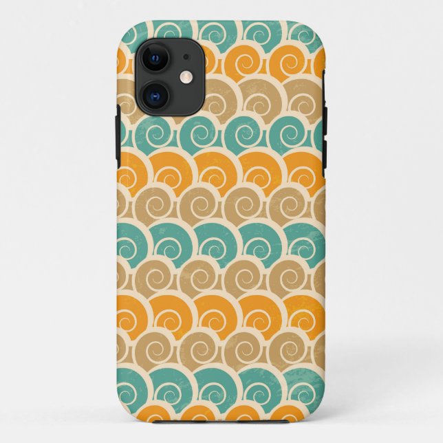 Watercolor Waves Pattern Case-Mate iPhone Case (Back)