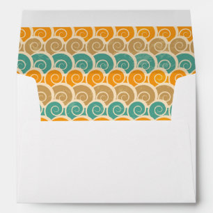 Watercolor Waves Pattern Envelope
