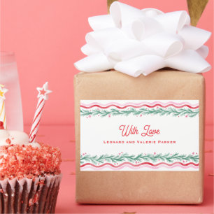 Watercolor Wavy Holiday Garland Frame Sticker