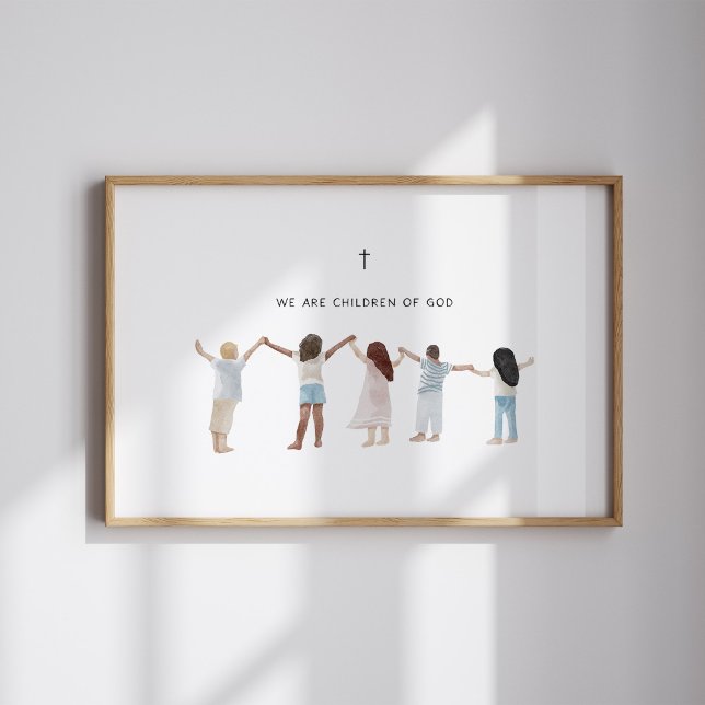 Watercolor we are children of God Poster (Creator Uploaded)