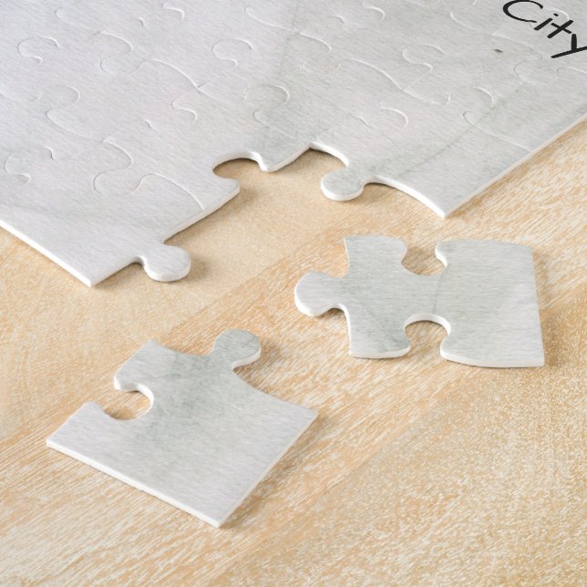 Watercolor Wedding Memory Keepsake Newlywed Puzzle (Side)