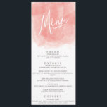 Watercolor Wedding Menu Card<br><div class="desc"></div>