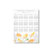 Watercolor Wedding Seating Chart Wildflower Theme