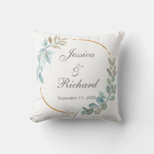 Watercolor Wedding throw pillow