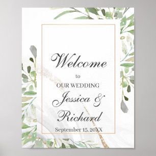 Watercolor Wedding Welcome Poster Sign