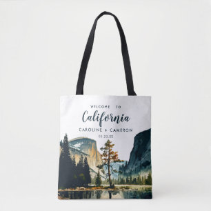Watercolor Welcome to California Wedding Welcome Tote Bag