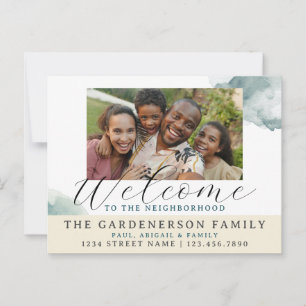 Watercolor Welcome to the Neighbourhood  Postcard