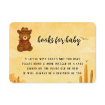 Watercolor Western Baby Shower Cowboy Book Request
