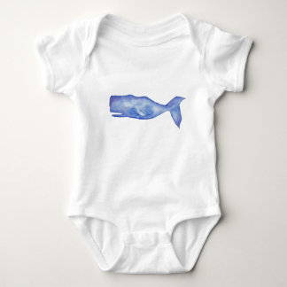 Watercolor Whale baby clothing Bodysuit