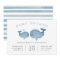 Watercolor Whale Boy's Blue Baby Shower
