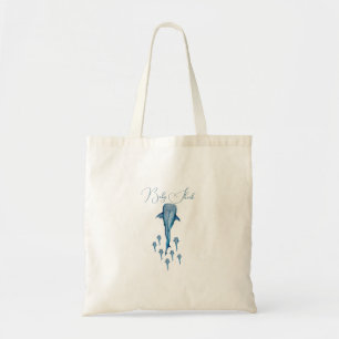 Watercolor whale shark tote bag