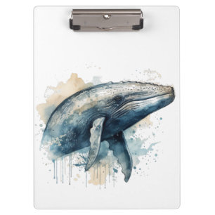 Watercolor Whale Wonder Clipboard