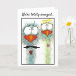 Watercolor Whimsical Birds Birthday Card<br><div class="desc">Well, who wouldn't be amazed at someone who looks so good for their age? And our "Watercolor Whimsical Birds Birthday Card" is here to tell them so. And to suggest that anyone who looks so good must be related to the sender. Send this fun, whimsical birthday card to mom, dad,...</div>