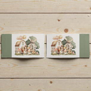 Watercolor Whimsical Farm Animals Pillowcase