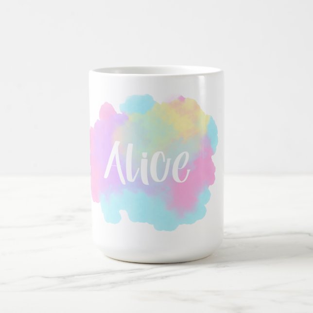Watercolor Whimsy: Personalized Delight Magic Mug (Center)