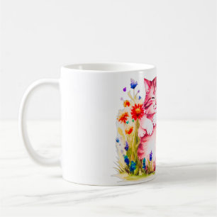 Watercolor Whispers: Feline Fantasia - Mug