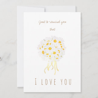 watercolor white daisies flowers greeting card