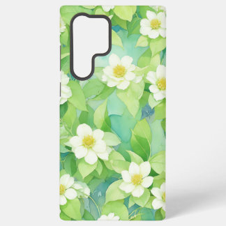 Watercolor White Floral Botanical Phone Case
