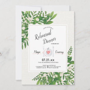 Watercolor White Flowers Invitation