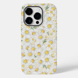 watercolor white flowers pattern Case-Mate iPhone 14 pro case