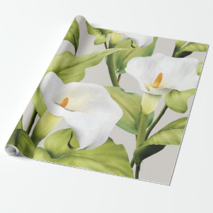 Watercolor White Lily 3 Wrapping Paper