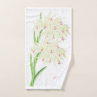Watercolor White Orchid Flower Personalized