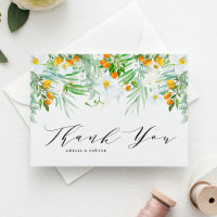 Watercolor White Orchids and Kumquats Garland