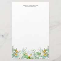 Watercolor White Orchids & Kumquats Garland Custom