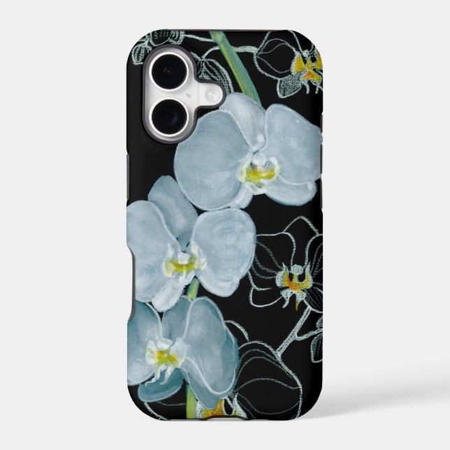 Watercolor White Orchids Pattern (Back)