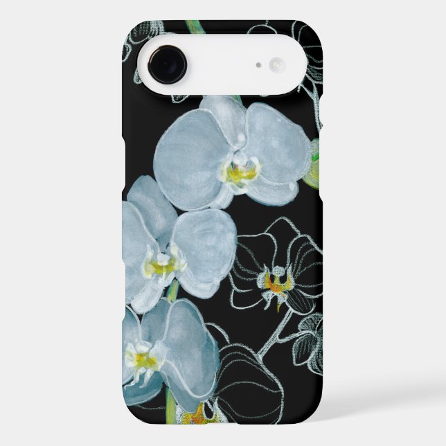 Watercolor White Orchids Pattern Case-Mate iPhone Case (Back)
