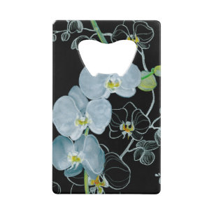 Watercolor White Orchids Pattern Wallet Bottle Opener