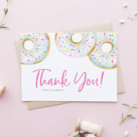 Watercolor White Sprinkle Doughnuts Baby Shower