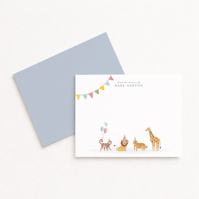 Watercolor Wild Animals Nursery note card (Creator Uploaded)