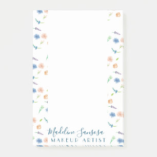 Watercolor Wild Flowers Botanical Event Planner Post-it Notes