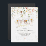 Watercolor Wildflower Baby Shower Magnetic Card<br><div class="desc">Throw all caution to the wind with this magical watercolor wildflower garden theme for babies,  with its whimsical calligraphy heart script. Easily customize your personal information of choice to make it your own.</div>