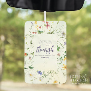 Watercolor Wildflower Bible Scripture Air Freshener