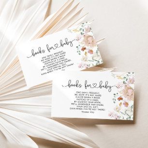 Watercolor wildflower books for baby ticket enclos enclosure card