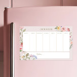Watercolor Wildflower Botanical Garden Our Week Magnetic Dry Erase Sheet<br><div class="desc">Our beautiful weekly magnetic dry easer sheet features our beautiful country meadow watercolor field wildflowers are handpainted with love. We've selected a beautiful light colour palette to create an elegant and calm mood. Our watercolor wildflowers are arranged to create this beautiful arrangement. Our wildflowers illustrations are painted by us in...</div>